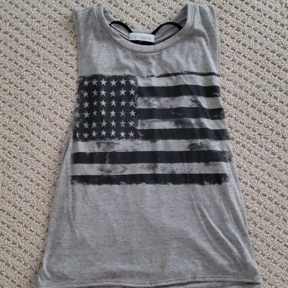 COPY - Graphic tank with USA Flag